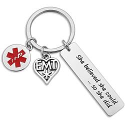 Ribukat Pacemaker Keychain Medical Alert Emergency Medical Technician Gift Inspirational Graduation Gift for Medical Student Nurse