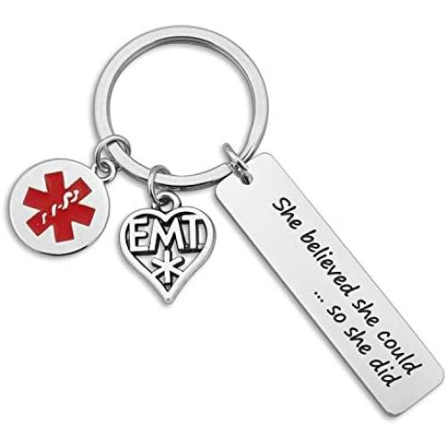 Ribukat Pacemaker Keychain Medical Alert Emergency Medical Technician Gift Inspirational Graduation Gift for Medical Student Nurse