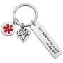 Ribukat Pacemaker Keychain Medical Alert Emergency Medical Technician Gift Inspirational Graduation Gift for Medical Student Nurse