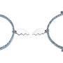 Jovivi 2 Pcs Heart Bracelets for Couples Matching Magnetic His and Hers Jewelry Set Gift for Lover Boyfriend Girlfriend Best Friends Friendship Jewelry