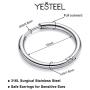 316L Surgical Steel Hoop Earrings, 6mm 8mm 10mm Huggie Hoop Earrings Men Hypoallergenic, Small Sleeper Mens Hoop Earrings Cartilage Earrings for Women 20G 18G