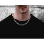 Savlano 925 Sterling Silver 8mm Italian Solid Figaro Link Chain Necklace with Gift Box for Men & Women - Made in Italy