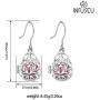 INFUSEU Essential Oil Diffuser Dangling Earrings with 14pcs Lava Rock Stones for Women Aromatherapy Jewelry Unique Gifts