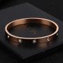 YCSLYW Love Friendship Stainless Steel Bracelet Bracelet Hinge Love Jewelry with Crystal Bracelet Gift Gift for Female Teen Girl