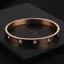 YCSLYW Love Friendship Stainless Steel Bracelet Bracelet Hinge Love Jewelry with Crystal Bracelet Gift Gift for Female Teen Girl
