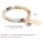 BALIBALI Handmade Mala Beads Bracelet Natural Stone Beaded Meditation Lotus Tibetan Bracelet Tassel Bracelet Japa Yoga Rosary Prayer Charm Lava Rock Oil Diffuser Bracelets