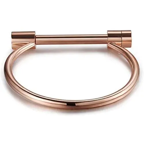 Cuff Bangle D Shape Bar Screw Shackle Horseshoe Bracelet Jewelry For Men Women Unisex