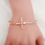 WUSUANED Infinity Love Heart God Cross with Faith Inscription Christian Bracelet Religious Gift for Women Girls