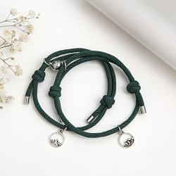 MRSXXNTY Magnetic Couples Bracelets Set Mutual Attraction Relationship Matching Bracelets for Couples Friendship Vows of Eternal Love Jewelry Gift