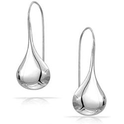 Sterling Silver Classic TearDrop Hook Dangle Drop Earrings, One Pair Set