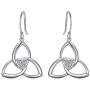 S925 Sterling Silver Celtic Knot Earrings for Women Irish Good Luck Drop Dangle Hook Earrings