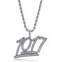 LC8 Jewelry Hip Hop 1017 Pendant Iced Out Rhinestone Diamond Bling Shiny Creative Pendant with 24” Rope Chain for Men Women