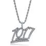 LC8 Jewelry Hip Hop 1017 Pendant Iced Out Rhinestone Diamond Bling Shiny Creative Pendant with 24” Rope Chain for Men Women