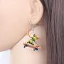 WEVENI Acrylic Cute Skateboard Frog Earrings Heart Dangle Drop Funny Jewelry For Women Girls Charm Gift