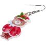 NEWEI Acrylic Christmas Teddy Bear Earrings Dangle Drop Fashion Festival Animal Jewelry For Women Girls Charms Gifts
