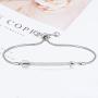 Blue Evil Eyes Link Bracelet in S925 Sterling Silver Dainty Cubic Zirconia Adjustable Link Lobster Claw Clasp Chain Jewelry Gift for Women Girls