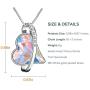 ANESIDORA Forever Love Heart Pendant Necklace Jewelry Gifts for Women, Made with Crystals from Swarovski 18K White Gold Plating, 18''+ 2''