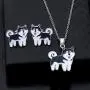 UJIMS Husky Jewelry Funny Husky Pendant Necklace Earrings Set Husky Mom Jewelry for Pet Owners Dog Gift for Husky Lover UJIMS Husky Jewelry Funny Husky Pendant Necklace Earrings Set Husky Mom Jewelry for Pet Owners Dog Gift for Husky Lover