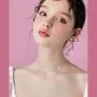 DAOCHONG S925 Sterling Silver Jewelry 3 Doves Birds Faith Hope Love Choker Necklace 14+4 inches