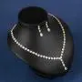 WeimanJewelry Women Cubic Zirconia CZ Bridal Marquise Tennis Long Teardrop Pendant Necklace and Dangle Earrings Set for Wedding Bride Jewelry
