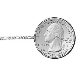 Savlano 925 Sterling Silver 4mm Italian Solid Figaro Link Chain Necklace with Gift Box for Men & Women - Made in Italy