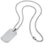 | Crucible Tungsten Carbide Diamond Dog Tag Pendant Curb Chain Necklace - 24'' | Crucible Tungsten Carbide Diamond Dog Tag Pendant Curb Chain Necklace - 24''