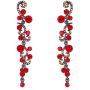 EVER FAITH Bridal Flower Wave Austrian Crystal Dangle Earrings