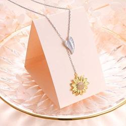 Sterling Silver Sunflower with CZ Warmth Sunshine Jewelry Y Pendant Necklace or Bracelet Anklet for Women