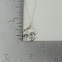Sterling Silver Magical Mushroom Charm Necklace with Bronze Crescent Moon, 18'' Cable Chain