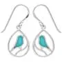 Boma Jewelry Sterling Silver Bird Teardrop Inlay Earrings Boma Jewelry Sterling Silver Bird Teardrop Inlay Earrings