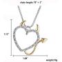 Luvalti Gorgeous Devil Heart Necklace - Pendant Necklace for Women, Heart with Devil Horns, Jewelry Necklaces, Lovely Charming Naughty Love Design, Haloween Gift, Free Premium Black Velvet Pouch Bag