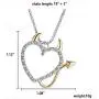 Luvalti Gorgeous Devil Heart Necklace - Pendant Necklace for Women, Heart with Devil Horns, Jewelry Necklaces, Lovely Charming Naughty Love Design, Haloween Gift, Free Premium Black Velvet Pouch Bag