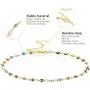 Yaomiao 4 Pieces Evil Eye Choker Bracelet Set Gold Plated Evil Eye Necklaces and Bracelets for Women, Blue and Colorful