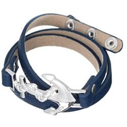 Jewelry Nexus Nautical Theme Anchor Cord Adjustable Wrap Bracelet