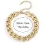 Masiter Hip Hop Rhinestone Necklace Chunky Cuban Oval Link Chain Choker Party Nightclub Costume Jewelry for Women and Girls Masiter Hip Hop Rhinestone Necklace Chunky Cuban Oval Link Chain Choker Party Nightclub Costume Jewelry for Women and Girls