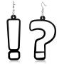 GUOXIAOMEI Question Mark and Exclamation Mark Acrylic Big Long dangle Earrings Jewelry for Women Girls Accessories