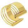 Yueton Rigid Steel Memory Wire Metal Circle Split Ring Coil Wire Thin Jewelry Hammered Bunch Cuff Bracelet Bangle (Golden)