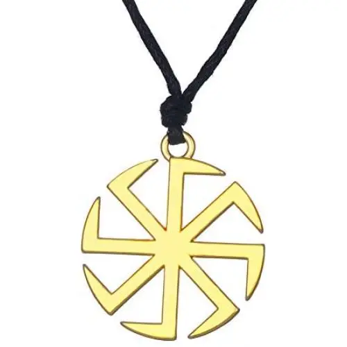 fishhook Wicca Slavic Kolovrat Sun Wheel Symbol for Good Luck Talisman Pendant Necklace fishhook Wicca Slavic Kolovrat Sun Wheel Symbol for Good Luck Talisman Pendant Necklace