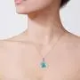 Caperci Sterling Silver Blue Topaz and Paw Heart Pendant Necklace - Christmas Day Jewelry Gift for Mom/Wife Caperci Sterling Silver Blue Topaz and Paw Heart Pendant Necklace - Christmas Day Jewelry Gift for Mom/Wife