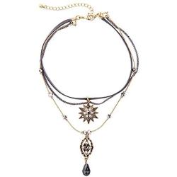 Choker Necklaces for Women Girl, Layered Stars Pendant Necklace Jewelry Gift