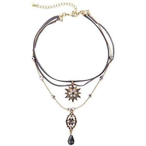 Choker Necklaces for Women Girl, Layered Stars Pendant Necklace Jewelry Gift
