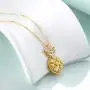 AOBOCO Sterling Silver Pineapple Necklace Gold Plated Pendant,Jewelry Gift for Women AOBOCO Sterling Silver Pineapple Necklace Gold Plated Pendant,Jewelry Gift for Women
