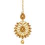 Bindhani Indian Style Bollywood Jewellery Hair Accessories Maang Tika Headpiece Bridal Bridesmaid Wedding Traditional Bahubali Gold Plated Chandbali Kundan Earrings Mang Tikka Jewelry For Women