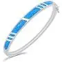 CiNily 14K White Gold Plated Opal Bangle Bracelet for Women Teen Girls,Hypoallergenic Jewelry Gift Gemstone Bangle Bracelet 8.26 inch CiNily 14K White Gold Plated Opal Bangle Bracelet for Women Teen Girls,Hypoallergenic Jewelry Gift Gemstone Bangle Bracelet 8.26 inch