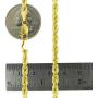 Nuragold 10k Yellow Gold 5mm Rope Chain Diamond Cut Pendant Necklace, Mens Womens Lobster Lock 20'' 22'' 24'' 26'' 28'' 30''