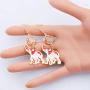 WSNANG Delta Sigma Theta Inspired Greek Greece Sorority Gift Red Elephant Earrings Finer 1913 Greek Sorority Earrings Sisterhood Gift