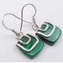 SilverStarJewel Cab Malachite Dangle Earrings 2.8 cm 3.6 Grams 925 Solid Sterling Silver SilverStarJewel Cab Malachite Dangle Earrings 2.8 cm 3.6 Grams 925 Solid Sterling Silver