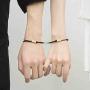ORFAN Magnetic Couples Bracelet Set Adjustable Attract Bracelet for Couples Engraved Love Bracelet for Valentines Day