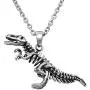Controse Dinosaur Necklace T-Rex Skeleton Pendant 316L Stainless Steel
