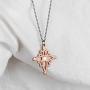 VITEROU Designed Magnetic Pure Copper Therapy Cross Pendant Therapy Necklace with Crystal Pain Relief for Neck Arthritis Migraine Headaches Shoulders and Back,3500 Gauss